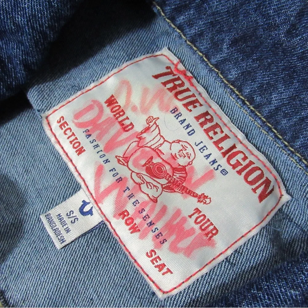 True Religion Jesse SN Trucker Denim Jacket Size Small